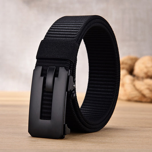 Men Belt Army Outdoor Sports Designer Automatic Buckle Male