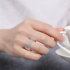 Interwoven Web Ring For Woman Fashion Charm Jewelry