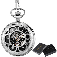 Bronze Mechanical Hand Wind Pocket Watches Roman Numeral