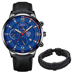 Men Sport Watch Stainless Steel Quartz Wristwatch Man Business Casual Simple