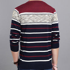 Brand Clothing Mens Sweater New Round Collar Pullover Men Knit Shirt