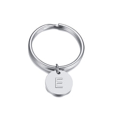Minimalist Initial Key Chain Letter Engraved