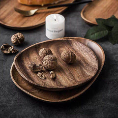 Whole Wood Lovesickness Wood with Irregular Oval Solid Wood Pan