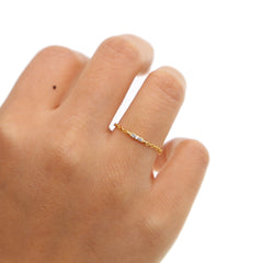 3MM bezel round cz 5mm three bar charm simple chain band