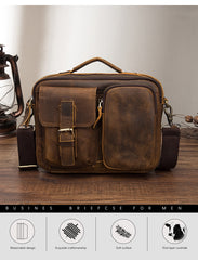 Quality Original Leather Design Male Shoulder messenger bag