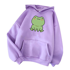 Frog Hoodie Vintage Harajuku Women's Winter Hoodies Kawaii Cute