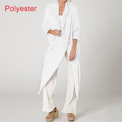 Women Tops Vintage Solid Blouses Fashion Long Shirts Casual