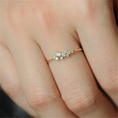 Classic Irregular Shiny Star Plum Ring Jewelry Accessories