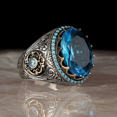 Retro Handmade Turkish Ring For Men Vintage