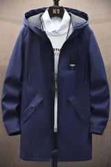 Mens Casual Long Jackets And Coats Hooded Streetwear