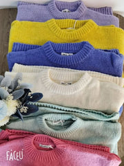 Colors Pink Women Sweater Winter Sweaters Pullover