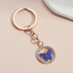 Colorful Enamel Butterfly Keychain Insects Car Key