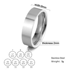 Fashion Simple Stainless Steel Couple Ring
