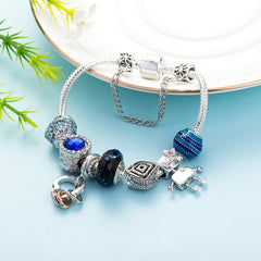 Ocean Collection Blue Turtle Seahorse Narwhal Beaded Dolphin Charm Bracelets