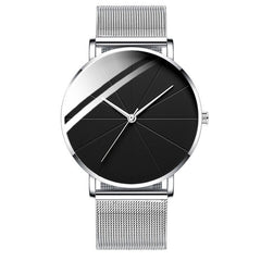 Minimalist Men Fashion Watches Simple Men Business Ultra Thin Stainless Steel