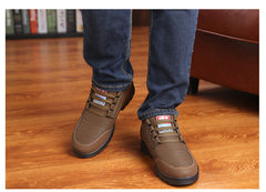 Genuine Leather Men Shoes Platform Casual Shoes
