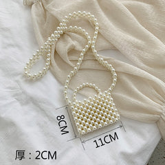 Mini Pearl Bag Handmade Vintage EVA Beaded Fashion Shoulder Bag