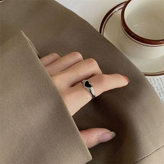 Heart Rings For Women Punk Girl Hip Hop Jewelry Vintage Harajuku