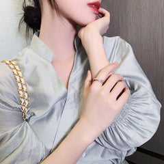 Pearl Zircon Rings for Woman 2021 Vintage Sexy Open Ring