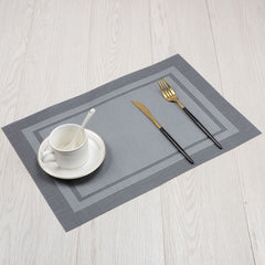 6/4pcs Rectangle Placemat Restaurant Washable PVC Durable Dining Table