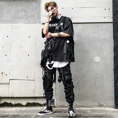 Streetwear Men Cool Pants Pocket Loose Men HipHop Fashion Joggers