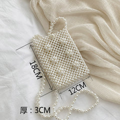 Mini Pearl Bag Handmade Vintage EVA Beaded Fashion Shoulder Bag