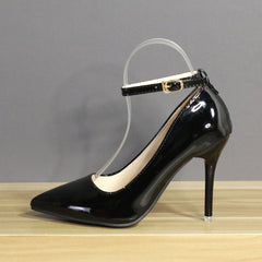 7cm Or 10cm Heels Buckle Women Pointed Toe Pumps Shoes