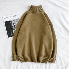 Warm MenTurtleneck Sweaters Solid Color Man Casual Knitter Pullovers