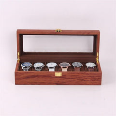 2/3/6 Grids Wooden Box Retro Watch Case Holder Organizer Storage Box