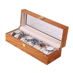 2/3/6 Grids Wooden Box Retro Watch Case Holder Organizer Storage Box