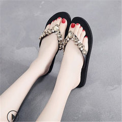 flat comfortable beach shoes Non-slip soft bottom Casual flip flops