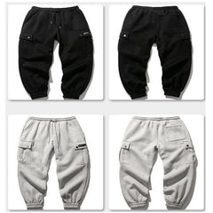 Trendy Men Sweatpants Plus Size Winter Loose Trouser Outdoor Male Pocket