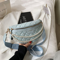 Solid Color Chain Small Fanny Packs