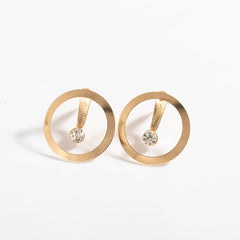 Sweet Burgundy Enamel Heart Earrings