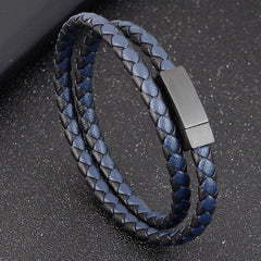 Special Luxury Style Leather Combination Splicing MenLeather Bracelet