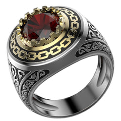 Fashion Texture Jewelry Rings Red Jewelry