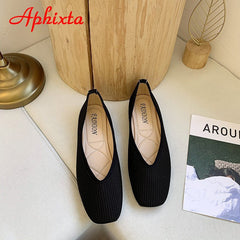 Cotton Fabric Flats Shoes Women Yellow Ballerina Socks Shoes