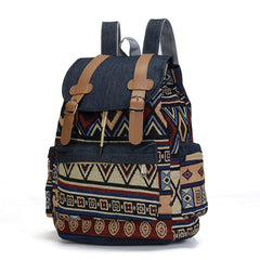 Canvas Vintage Backpack Ethnic Backpacks Bohemian Backpack Schoolbag