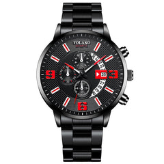 hombre Mens Fashion Business Watches Men Sports Stainless Steel Quartz