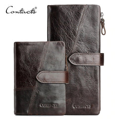 Men Wallets Fashion Purse With Card Holder Vintage Long Wallet Clutch Wrist Bag