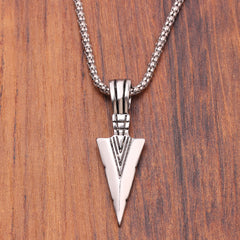 Fashion Rectangle Pendant Necklace Men Trendy Simple Stainless Steel Chain