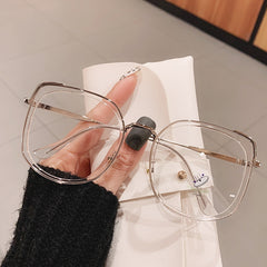Anti-blue Light Glasses Frame Vintage Large Square Eyeglasses