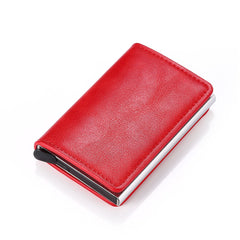 Business ID Credit Card Holder Men Women Coin Leather Wallet RFID