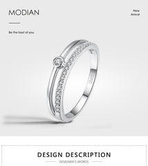 Silver Line Fashion Clear CZ Rings For Women Jewelry