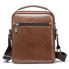 Fashion leather messenger bags mens single crossbody