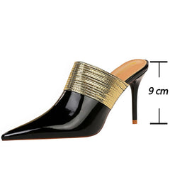 Shoes Fashion Woman Pumps Patent Leather Shoes High Heels