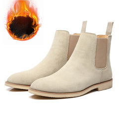 Men Boots Elegant Chelsea Boots Men Cow Suede Leather
