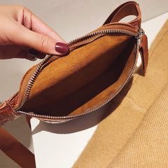 Retro Waist Bags PU Leather Pack Shoulder Bag Ladies