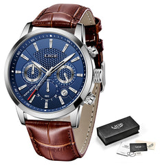 Watches Mens Casual Leather Quartz Business