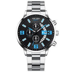 hombre Mens Fashion Business Watches Men Sports Stainless Steel Quartz